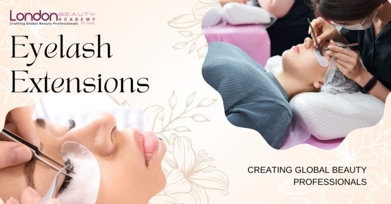 Eyelash extension training at London Beauty Academy by AMA